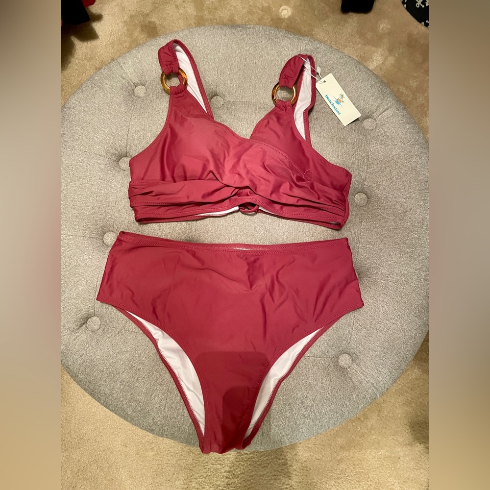 Brand New Beachsissi Mauve Two Piece - Large